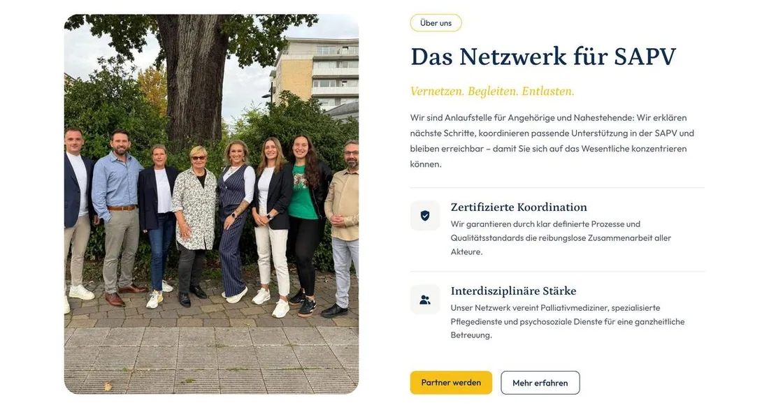 Ausschnitt der neuen Seite von ama-cura.de