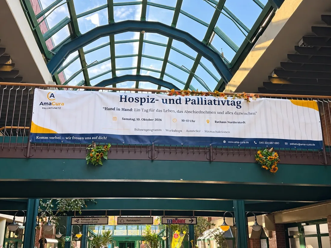 Banner im Rathaus
