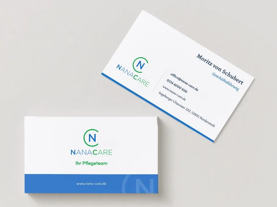 Visitenkarten für NanaCare